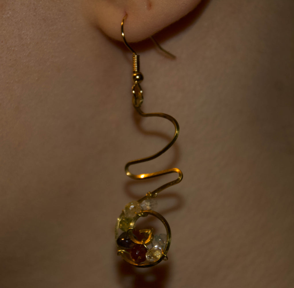 Orecchini Multigemma – Ametista, Tanzanite, Peridoto e Granato