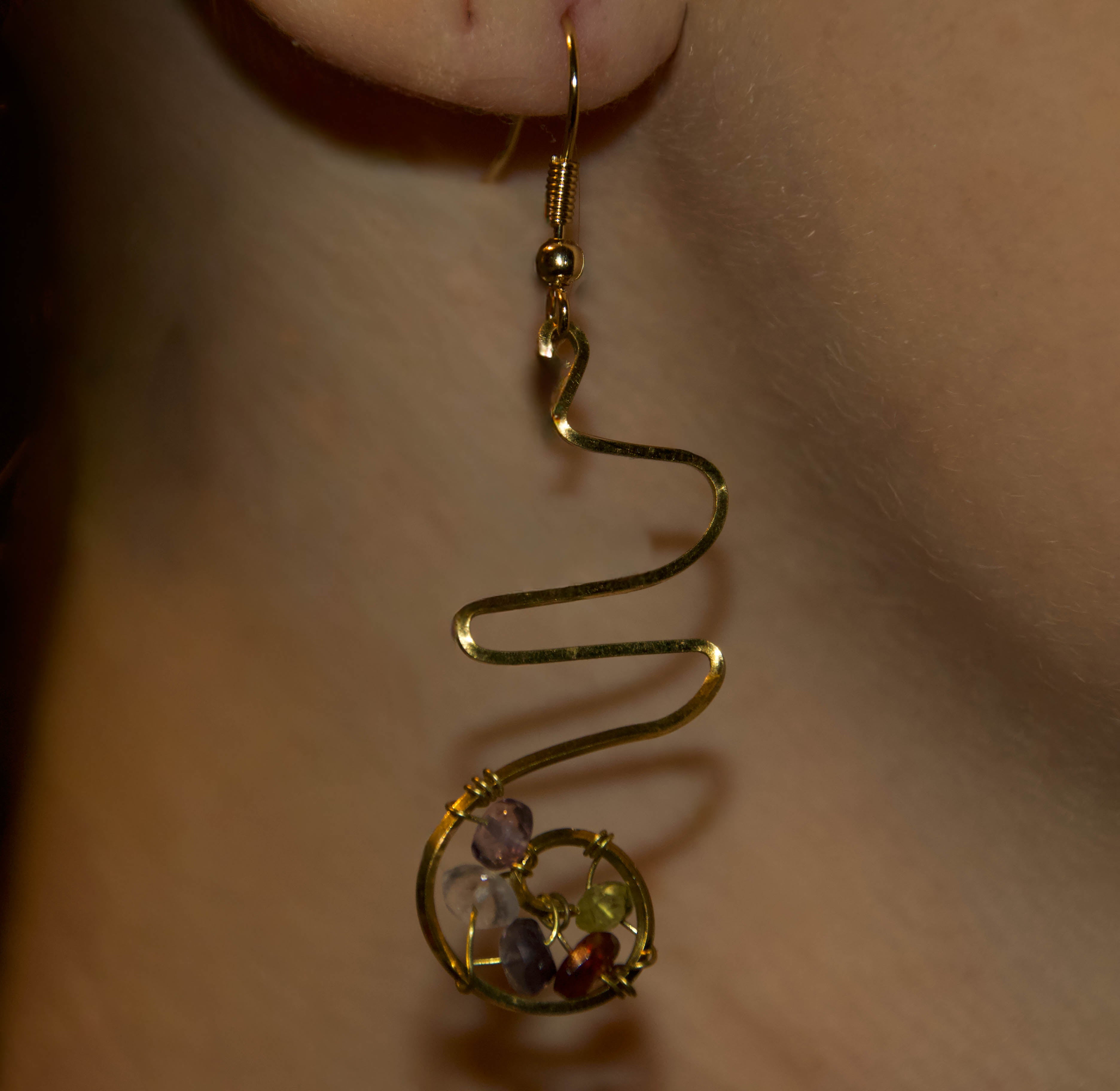 Orecchini Multigemma – Ametista, Tanzanite, Peridoto e Granato