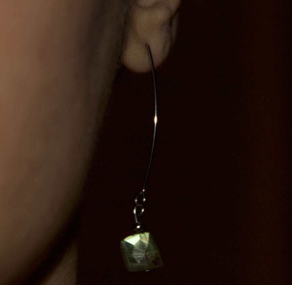 Orecchini in Labradorite – Pendente Argentato