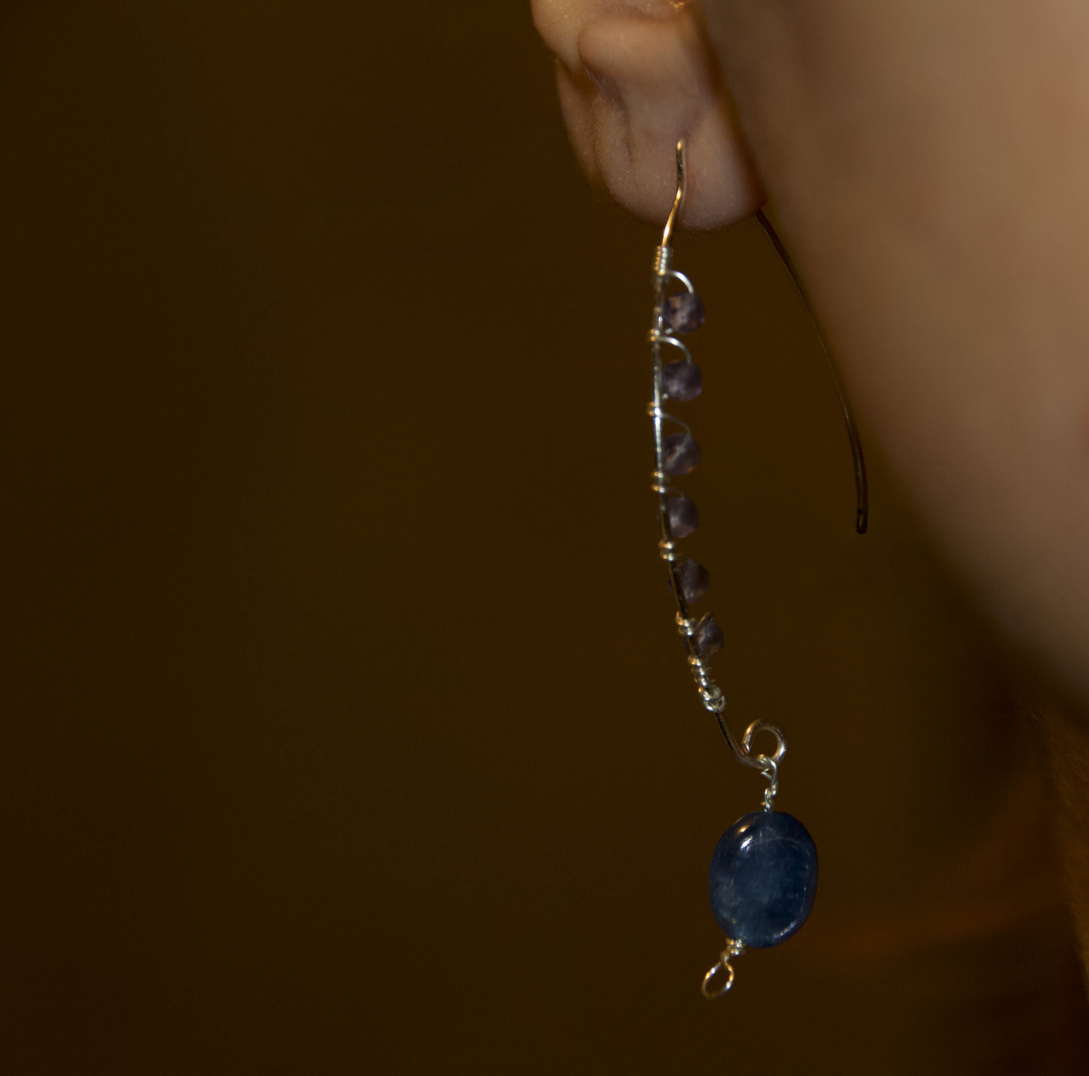 Orecchini in Cianite e Tanzanite