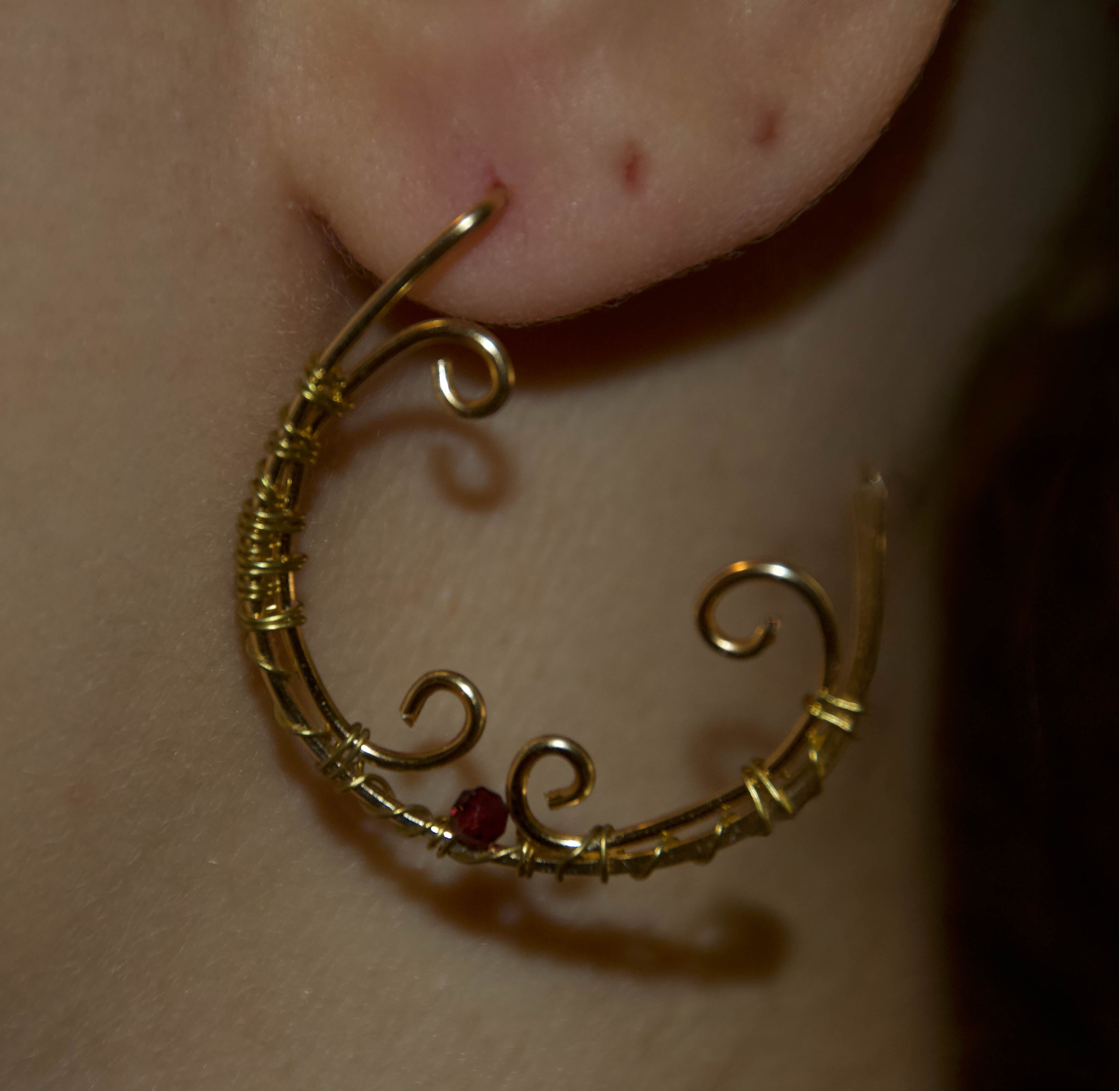 Orecchini Granato rosso