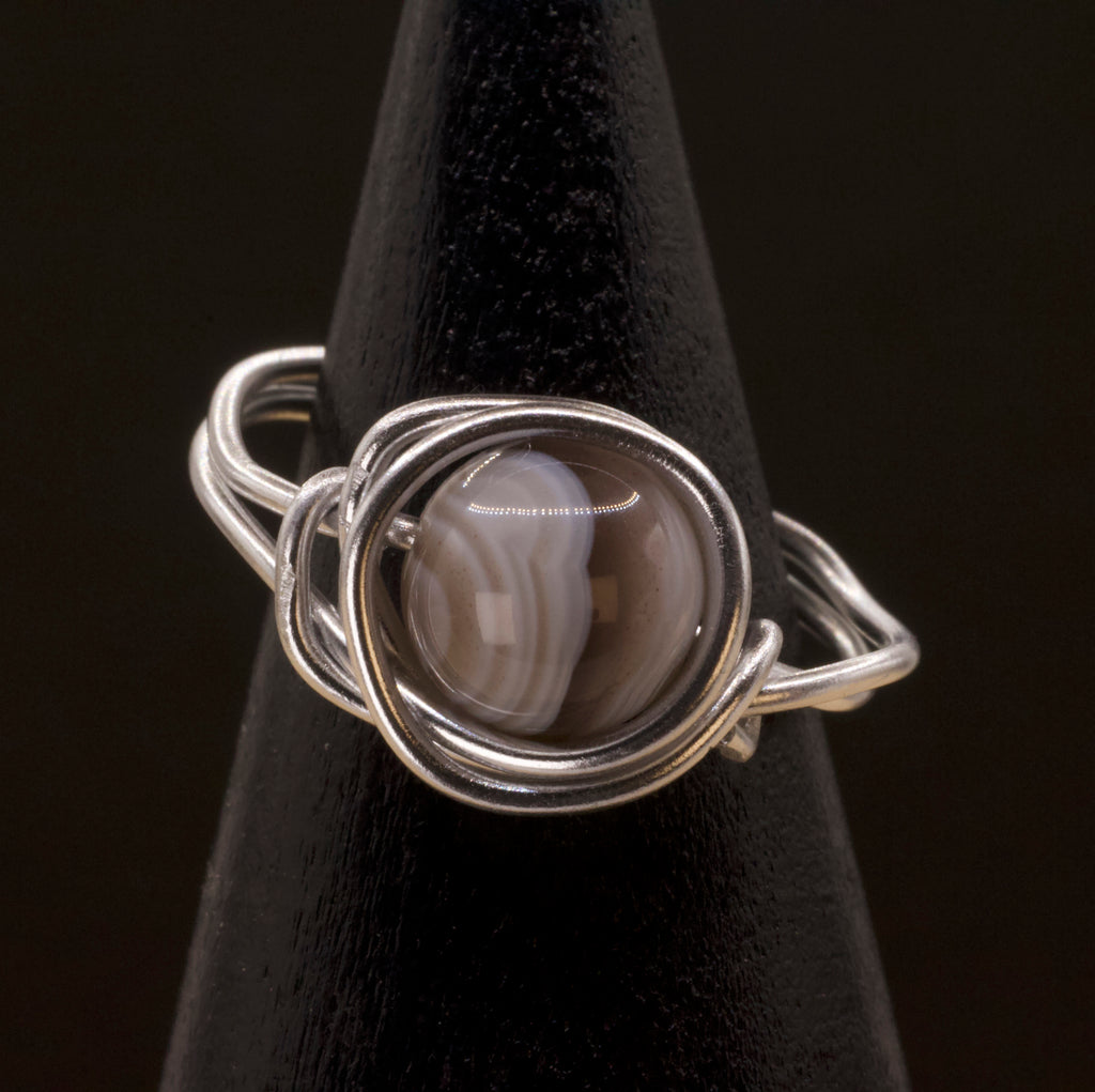 Anello in agata Botswana