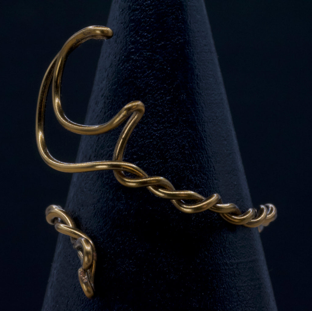 Anello luna in rame anticato regolabile