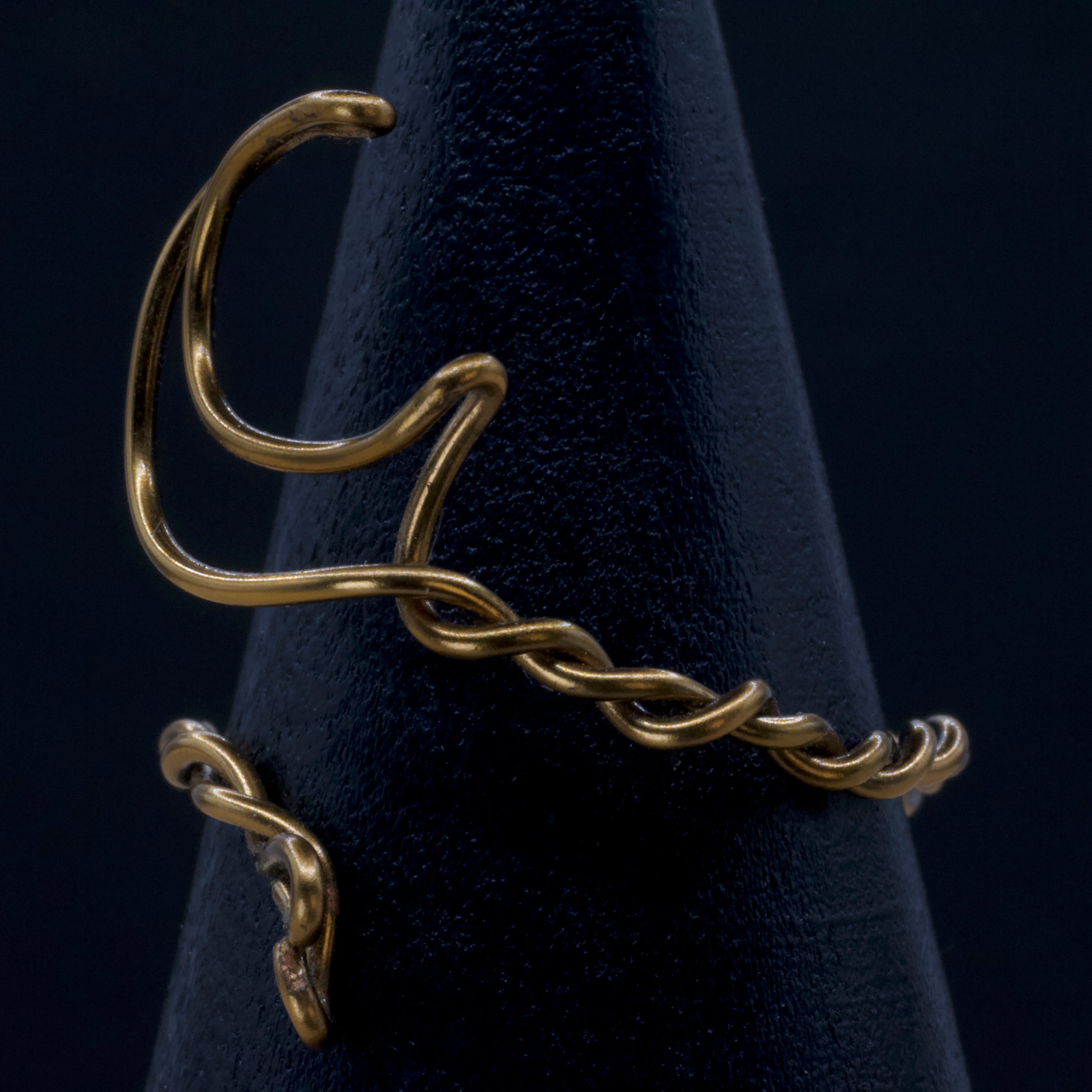 Anello luna in rame anticato regolabile