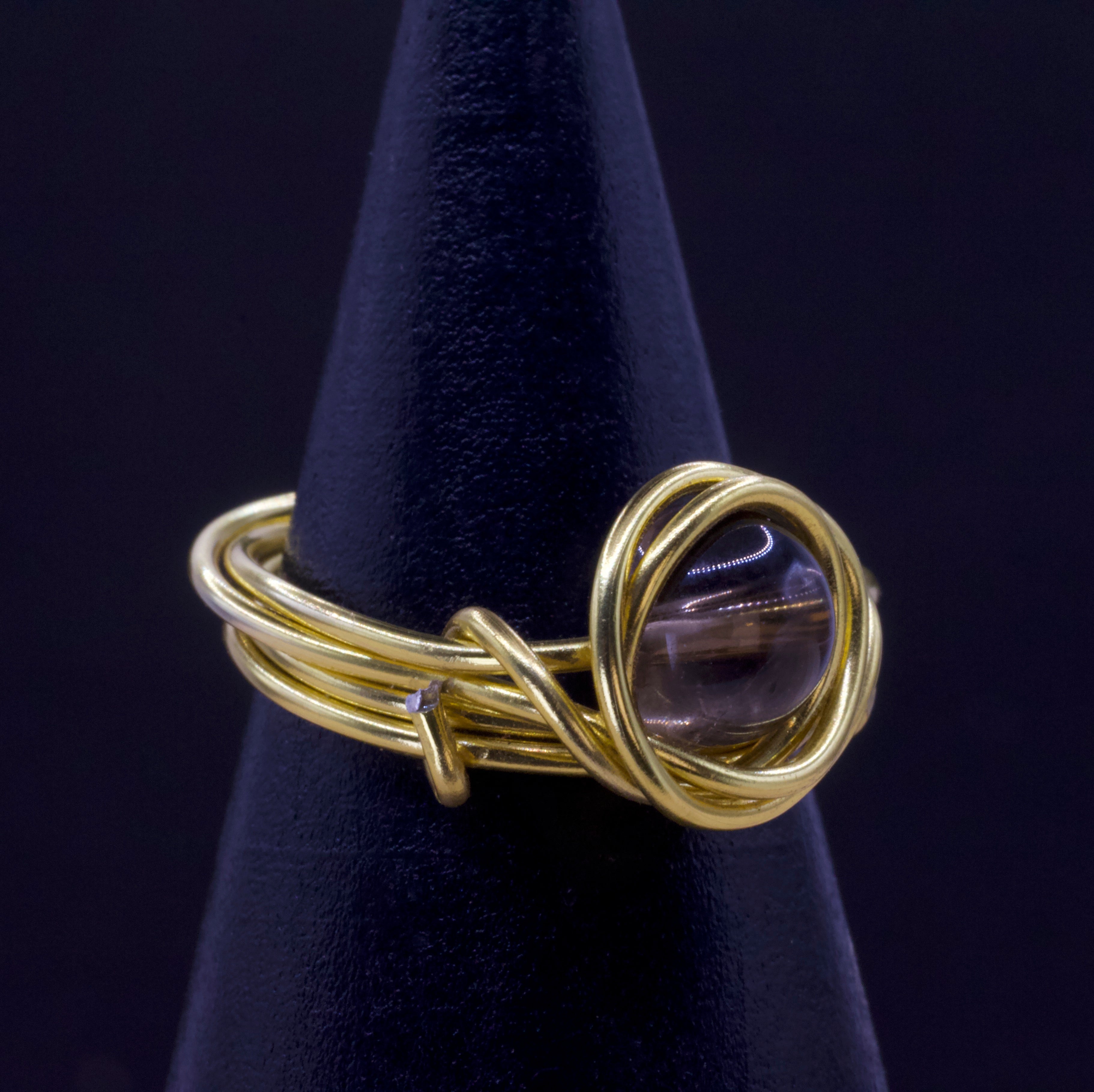Anello in quarzo fumé