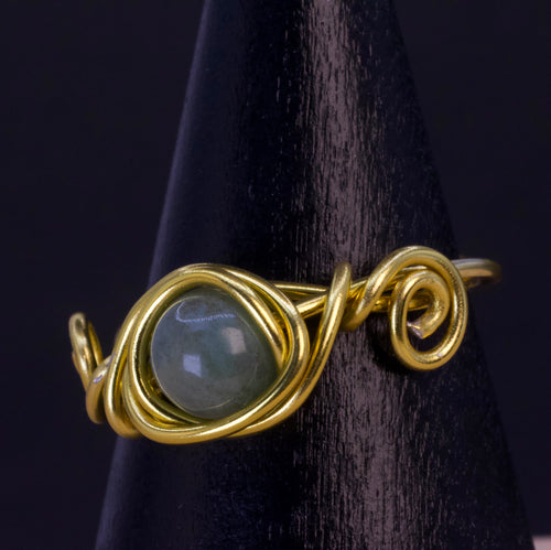 Anello in amazzonite | nido dorato