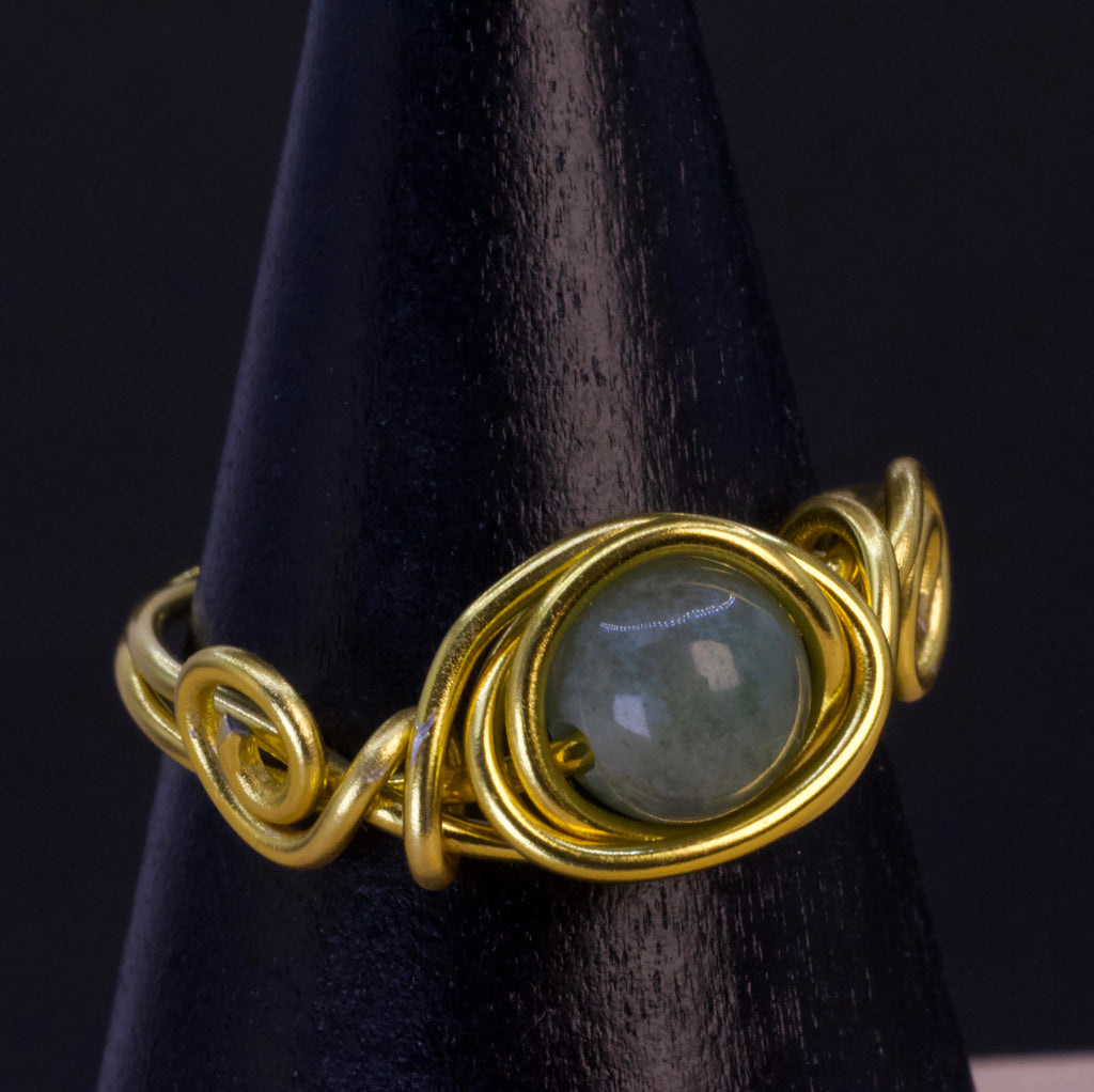 Anello in amazzonite | nido dorato