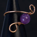Anello in ametista | spirale in rame