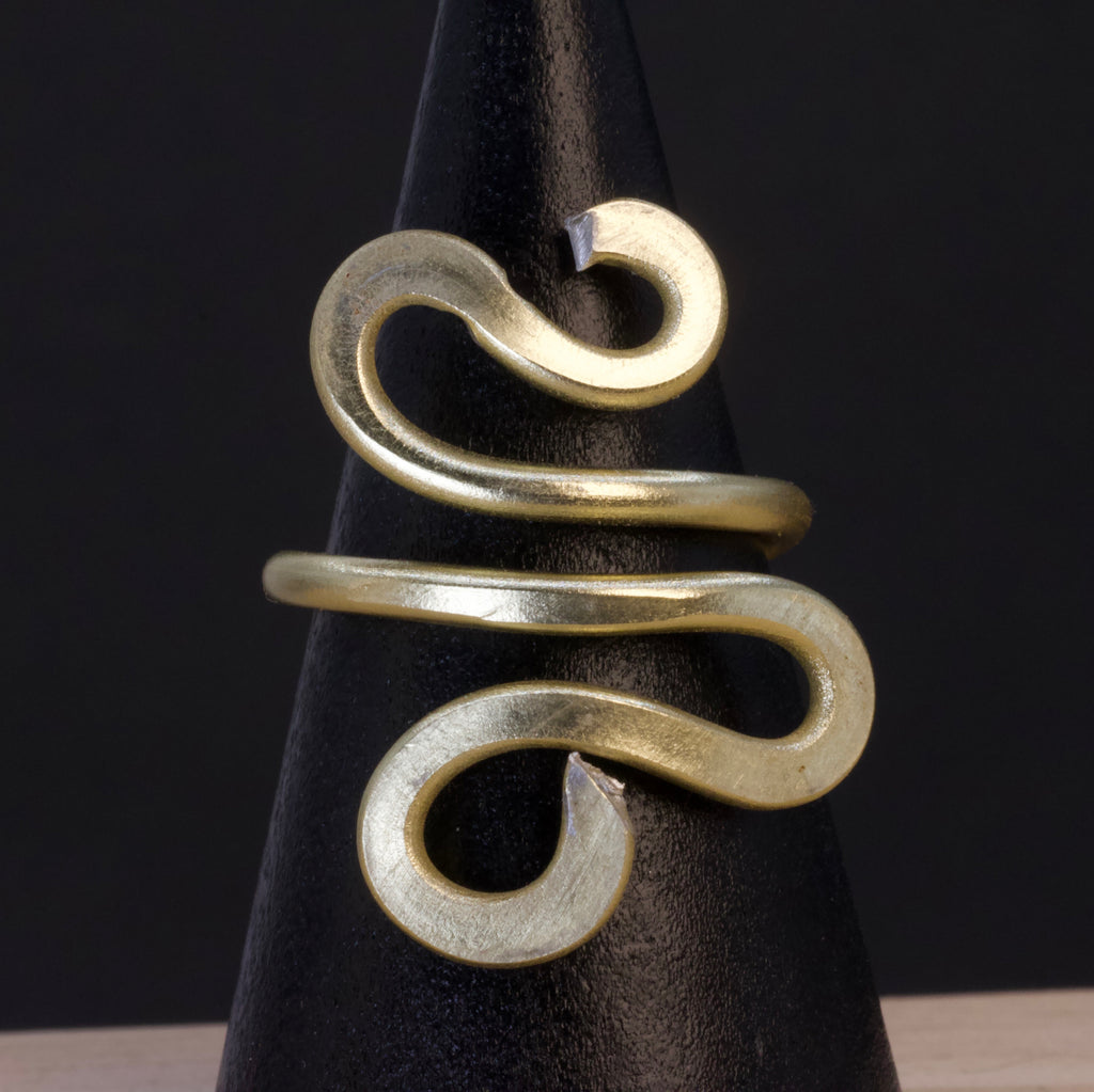Anello Serpente Dorato | alluminio anallergico