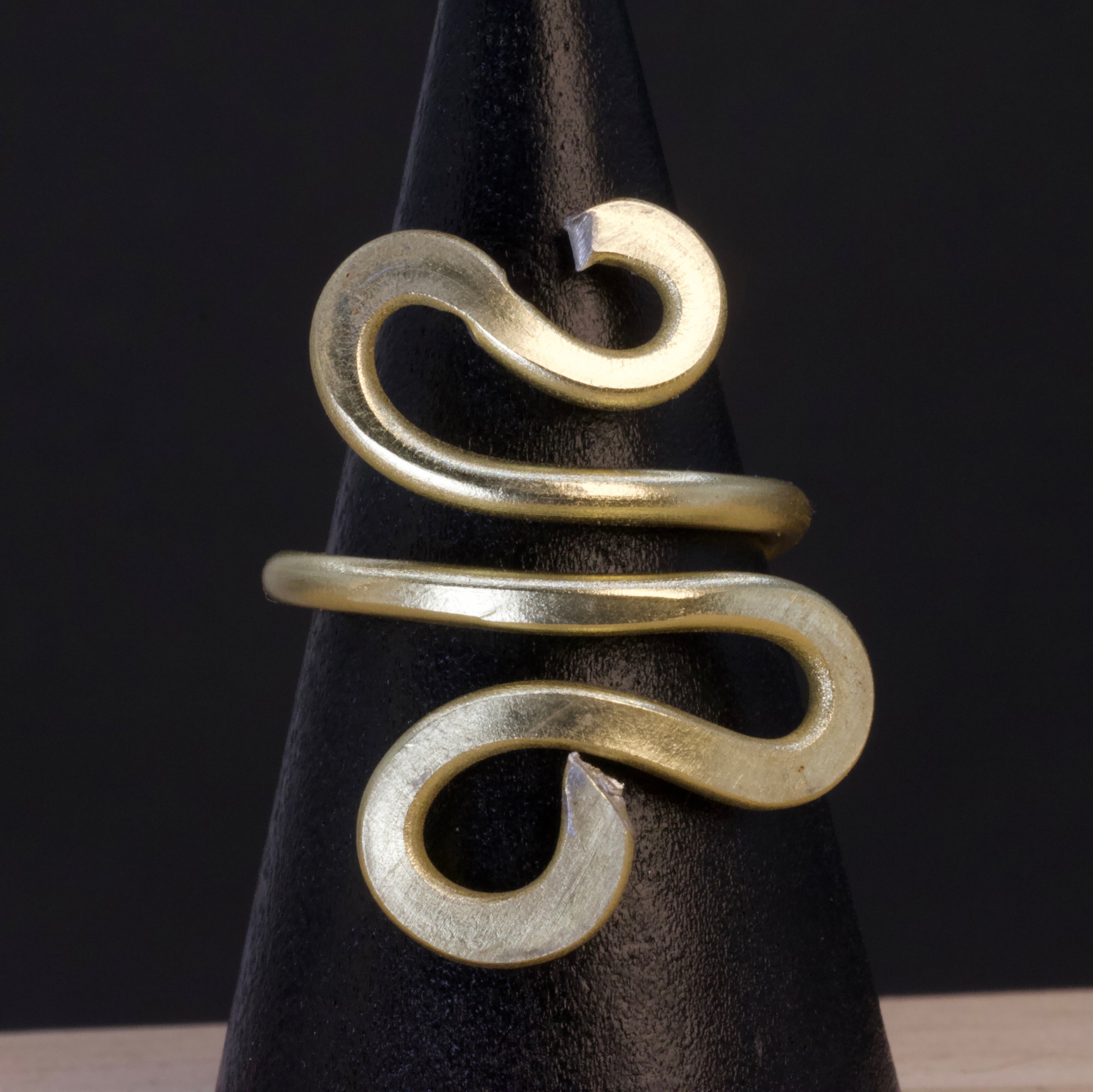 Anello Serpente Dorato | alluminio anallergico