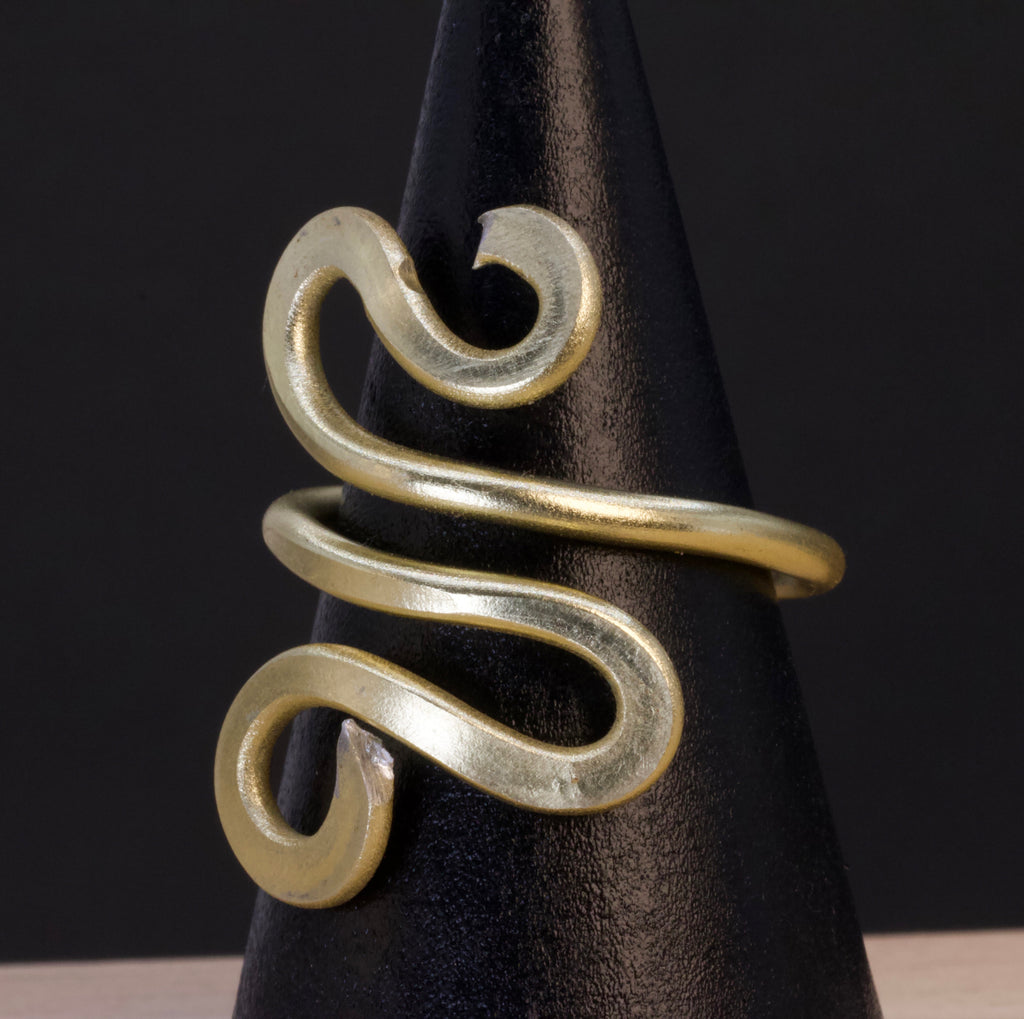 Anello Serpente Dorato | alluminio anallergico