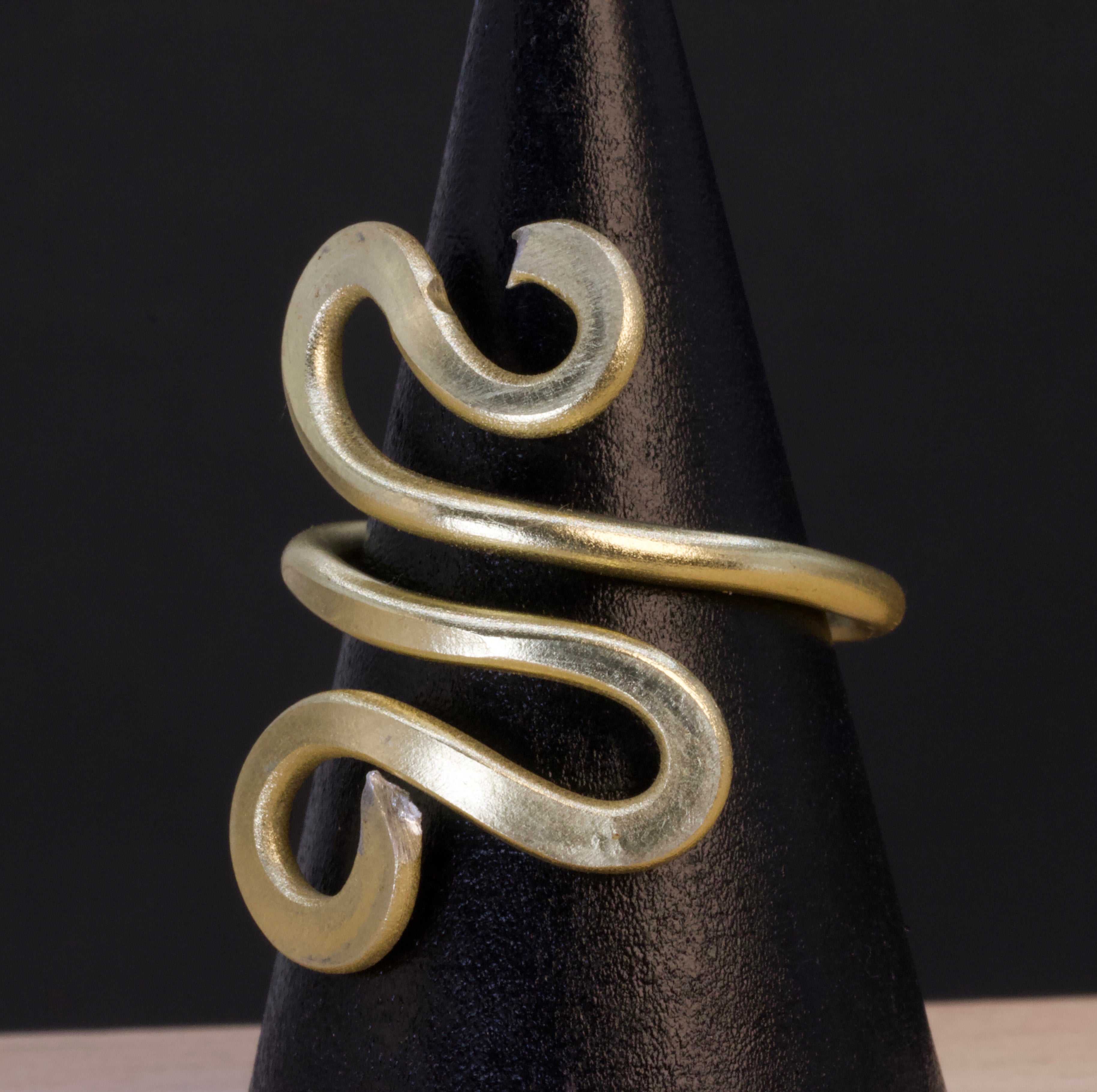 Anello Serpente Dorato | alluminio anallergico