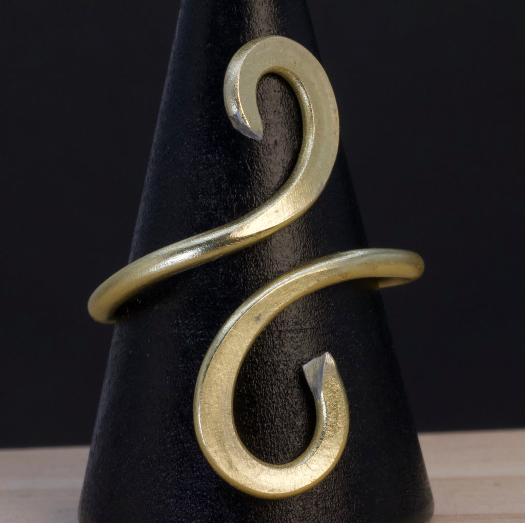 Anello Spirale Dorata | alluminio anallergico regolabile