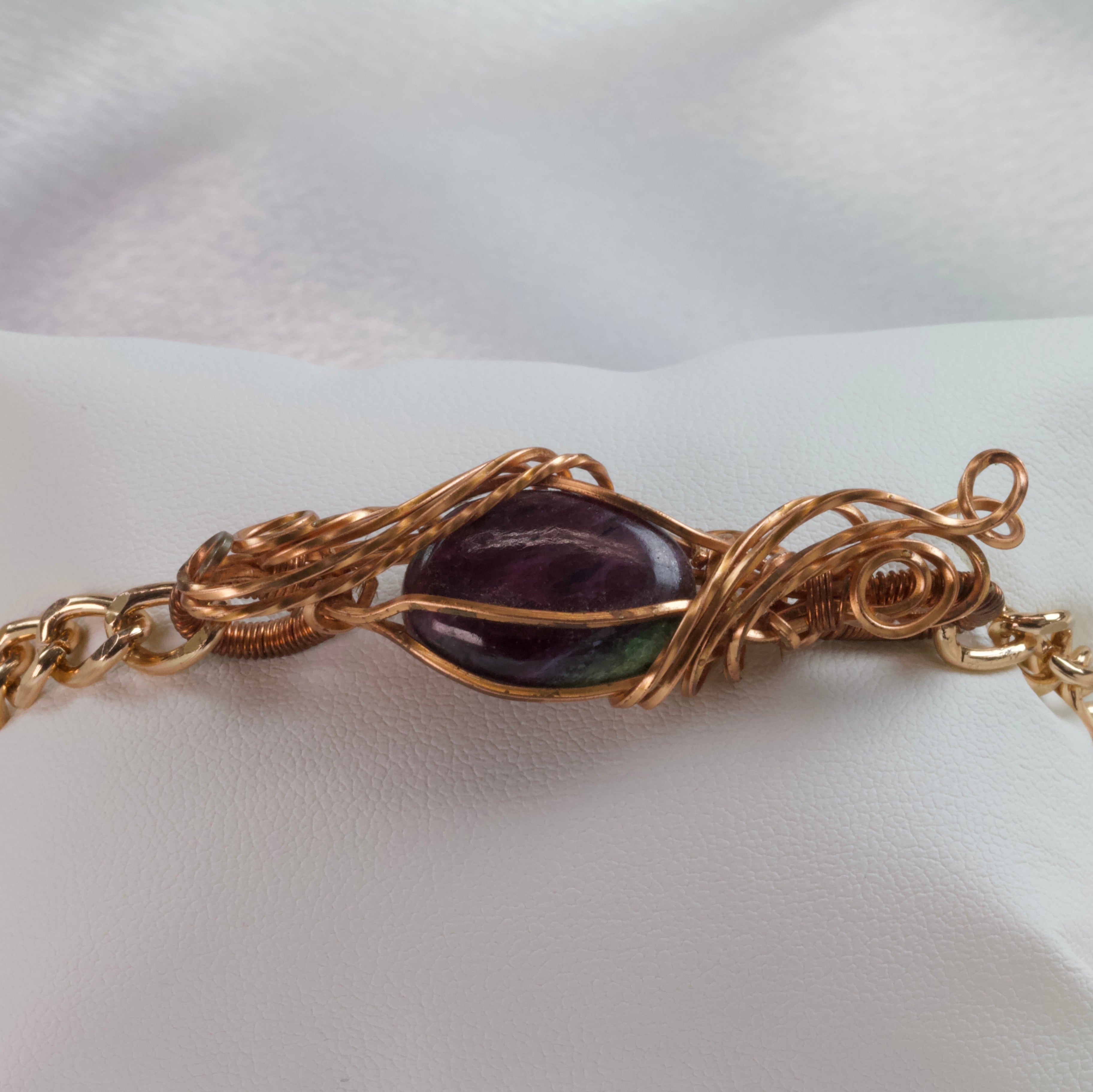 Bracciale in zoisite rubino