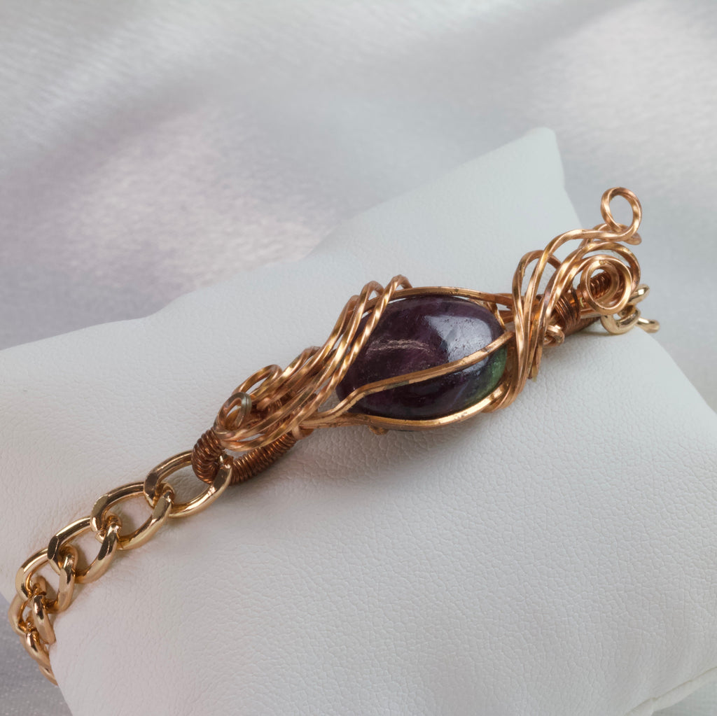 Bracciale in zoisite rubino