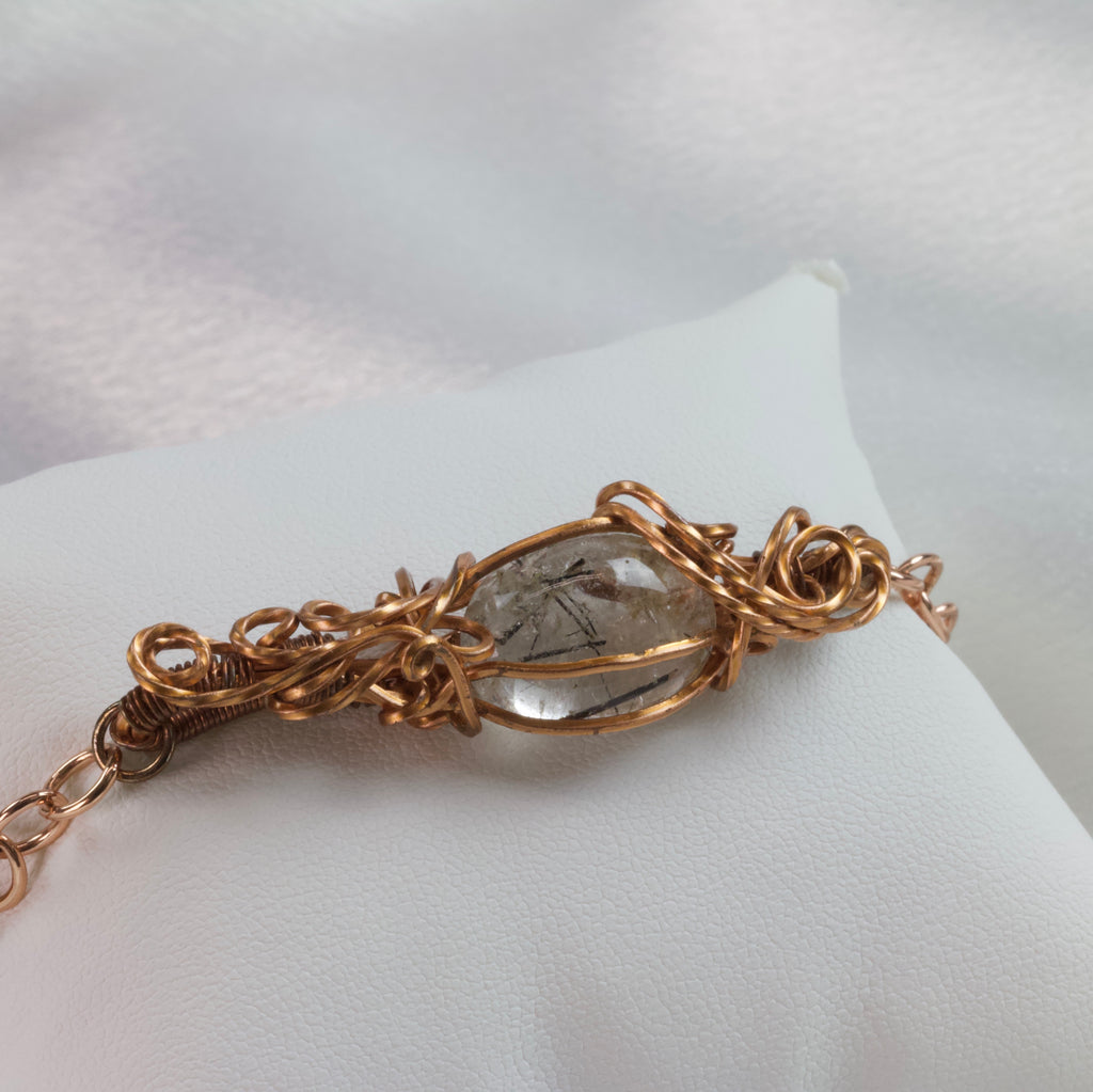 Bracciale in quarzo tormalinato