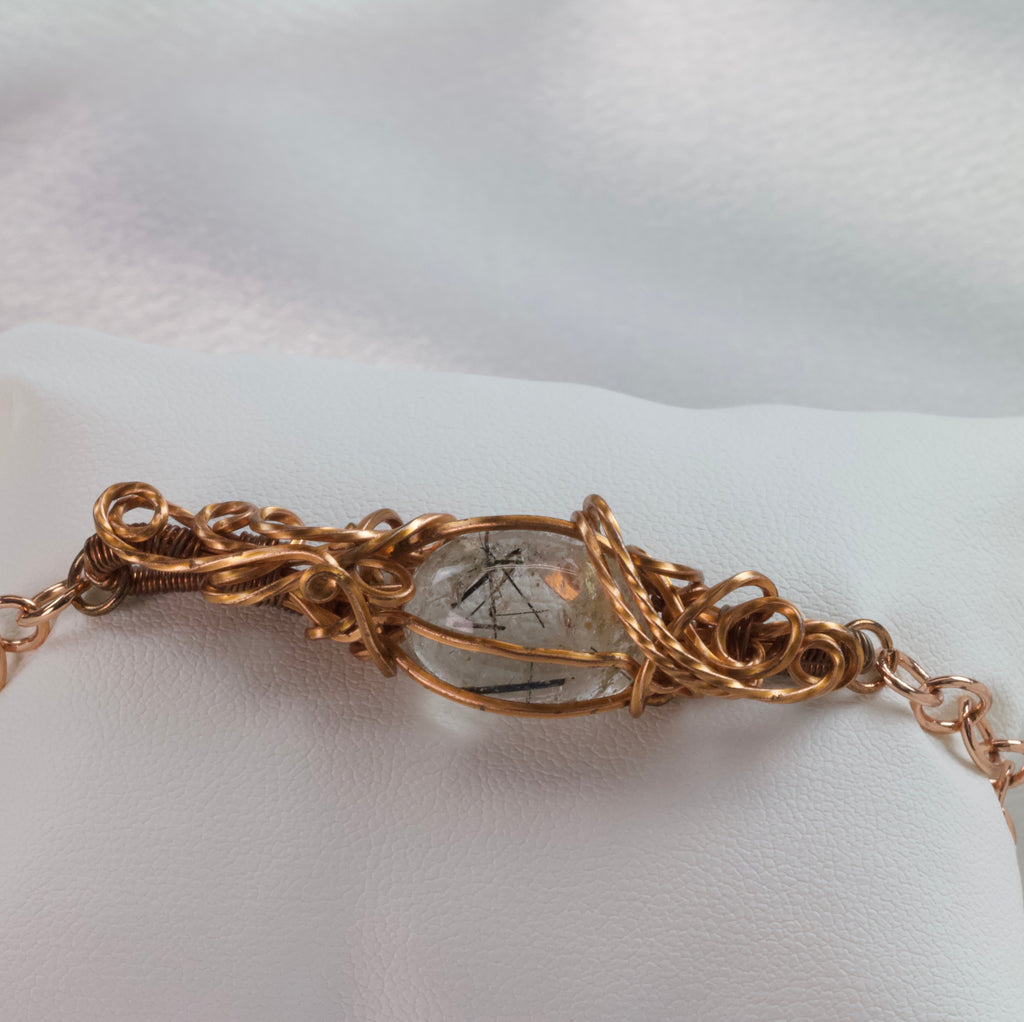 Bracciale in quarzo tormalinato