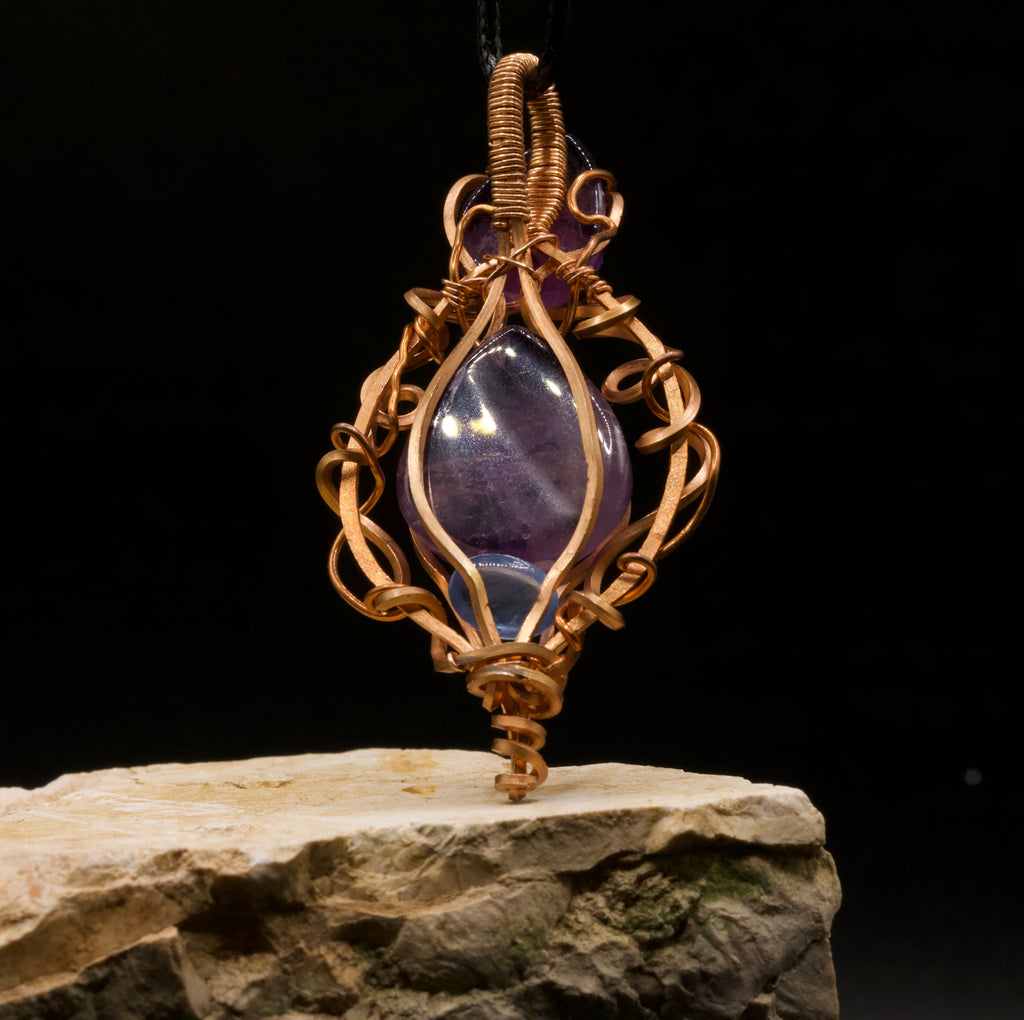 Collana Ametista & Apatite Neon